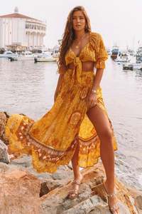 SPELL & THE GYPSY Mystic Tie Top - Sunflower SzS