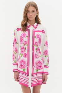 AJE Silk Mini Dress - Rose Sz12