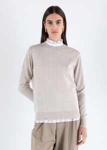 JOHN SMEDLEY Dillie Extra Fine Merino Jumper - Grey Fleece SzL