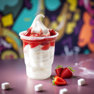 Desserts: Mixed Berry & Marshmallow Sundae