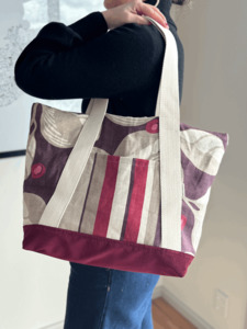 B&B City Tote - See you at Burgundy - Burlap & Bright