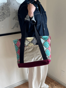 B&B City Tote - Liquid Gold Jewel - Burlap & Bright