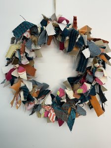 Products: Wreath - Brights (Aqua and Pinks) - Burlap & Bright