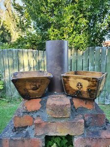 Products: Two Wooden Containers - Burnt Offerings