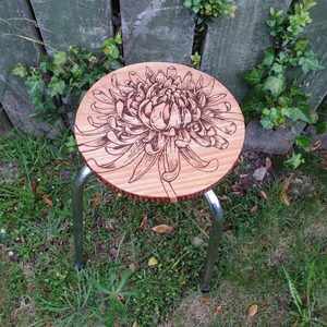 Vintage Chrome Stool - Burnt Offerings