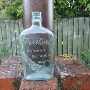 Clear Glass Vintage Bottle - Burnt Offerings