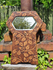 Vintage Oak Key Holder - Burnt Offerings