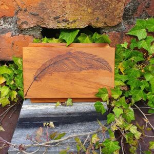 Small Feather Rimu Board - Burnt Offerings