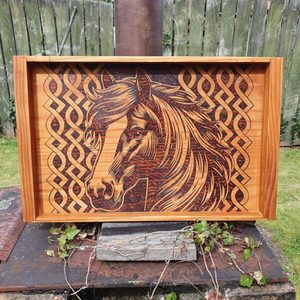Products: Large Horse Tray - Burnt Offerings