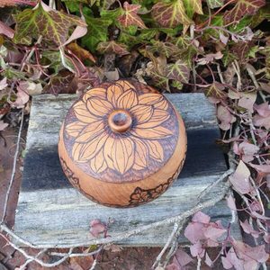 Products: Round Flower Container - Burnt Offerings