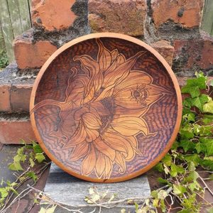 Products: Kauri Sunflower Plate - Burnt Offerings