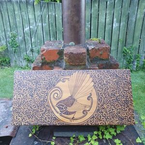 Products: Piwakawaka Solid Rimu Box - Burnt Offerings