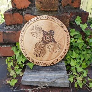 Flying Piwakawaka Board - Burnt Offerings