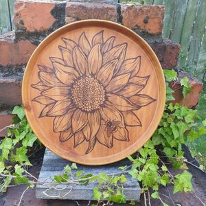 Products: Macrocarpa Sunflower Platter - Burnt Offerings