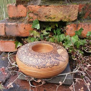 Round Wooden Object - Burnt Offerings
