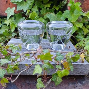 Heavy Glass Candle Holders - Burnt Offerings