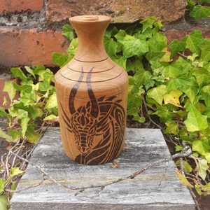 Products: Wooden Dragon Vase - Burnt Offerings