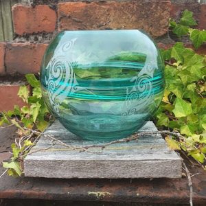 Sting Ray Art Glass Bowl - Burnt Offerings