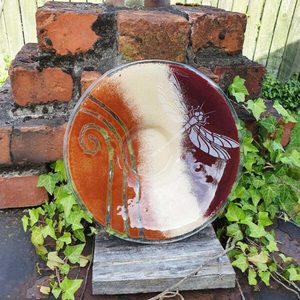 Products: Round Glass Dragonfly Bowl - Burnt Offerings