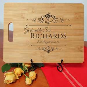 Kitchen And Dining: Family Name Design Cutting Board
