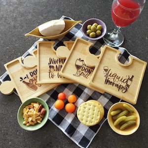 Wine Designs Puzzle Snack Trays (Set of 4)