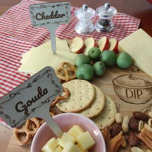 Kitchen And Dining: Custom Text Charcuterie Board Markers