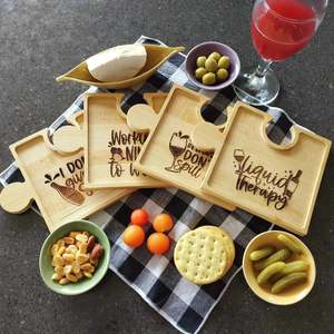 Wine Designs Puzzle Snack Trays (Set of 4)