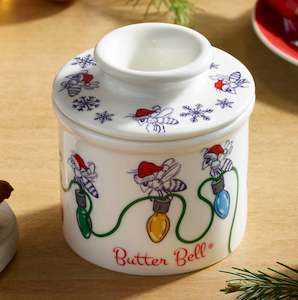 Butter Crock: The Christmas Honey Bee Butter Bell® Crock
