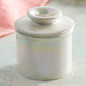 butter-bell-crock: Retro Glossy Opal Butter Bell Crock