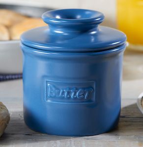 butter-bell-crock: Navy Matte Cafe Butter Bell Crock