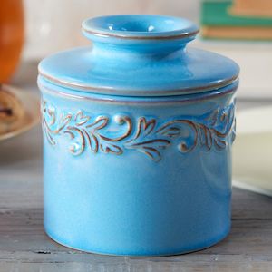 Antique Collection: Bleu Clair Antique Butter Bell Crock (Light Blue)