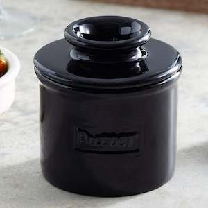 Cafe Retro Collection: Midnight Black Cafe Retro Butter Bell Crock