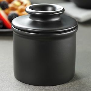 Classic Matte Black Butter Bell Crock