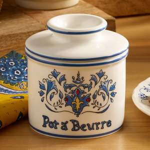 Bistro Collection: Art Nouveau Butter Bell Crock - French-Inspired Ceramic Butter Keeper
