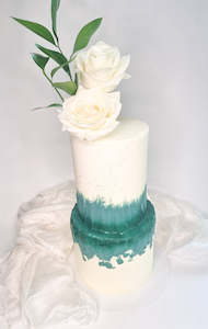 Two Tiered Cakes: Elegant Flower Cake - 2 Tier