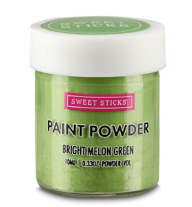 Sweet Sticks: Edible Paint Powder Bright Melon Green 10ml