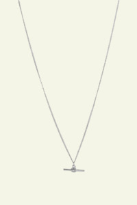 Jewellery: The Everyday Delicate T-bar Necklace - Silver
