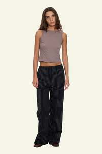 Womens Pants: Unwind Stripe Pant - Black
