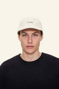 Minimal 6 Panel Cap – Tofu / Green Coast