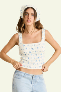 Womens Accessories: Dahlia Head Scarf - Sky