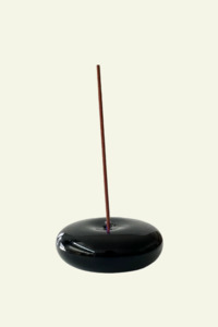 Incense: Glass Vessel Incense Holder - Black