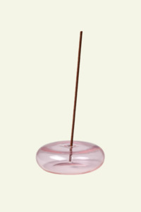Incense: Glass Vessel Incense Holder - Pink