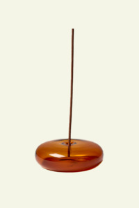 Incense: Glass Vessel Incense Holder - Amber