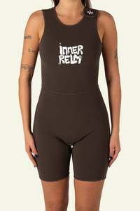 Summer Wetsuits: Reverse Short Jane - Brown/Green