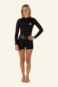 Summer Wetsuits: Fineline Boy Leg Springsuit- Black
