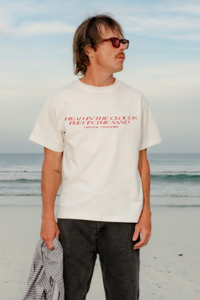 Mens Motto Script Tee - Bone
