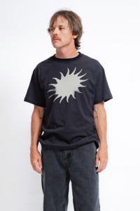 Crystal Cylinder: Mens Warped Warmth Tee - Washed Black