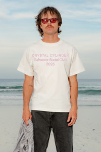 Crystal Cylinder: Mens Salt Water Social Club Tee - Bone Paradise Pink
