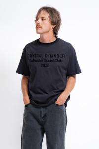 Mens Salt Water Social Club Tee - Washed Black