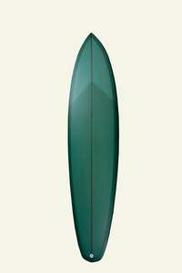 Christenson: 7'6 Twin Tracker - Emerald Green Resin Tint